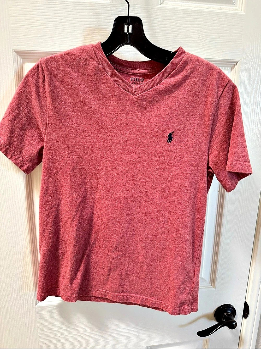 Polo Ralph Lauren Cotton Jersey V-Neck Tee Boys Medium red